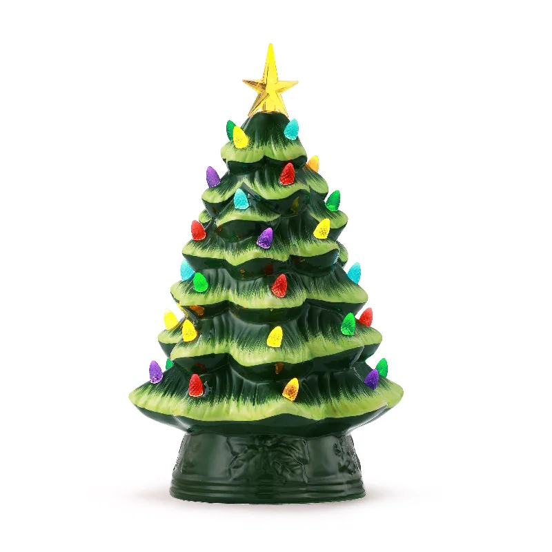 12 in. Nostalgic Ceramic Tree - Green