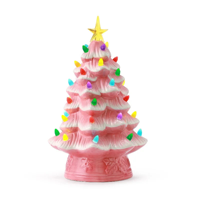 12 in. Nostalgic Ceramic Tree - Pink