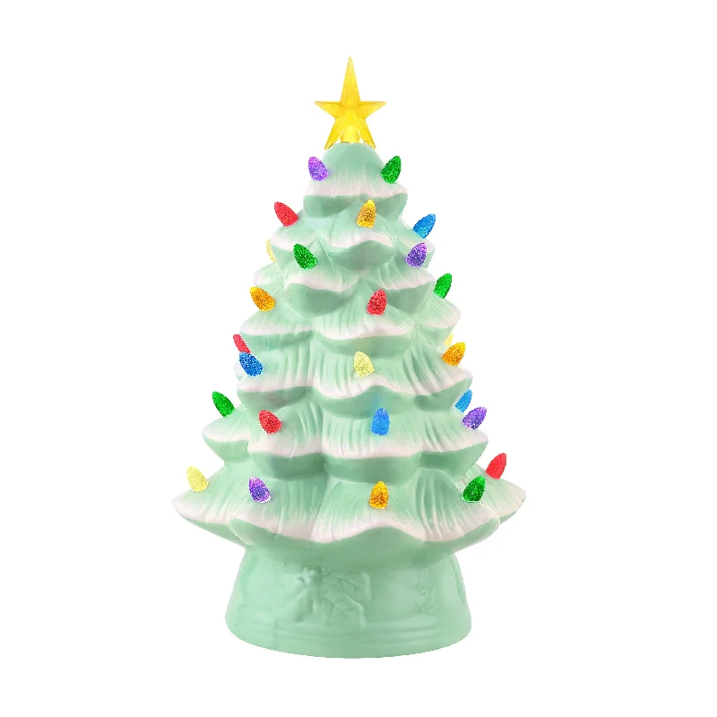 12 in. Nostalgic Ceramic Tree - Seafoam