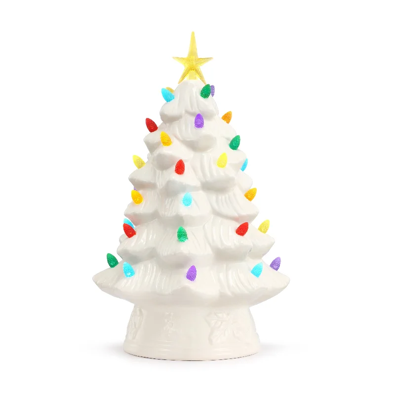 12 in. Nostalgic Ceramic Tree - White