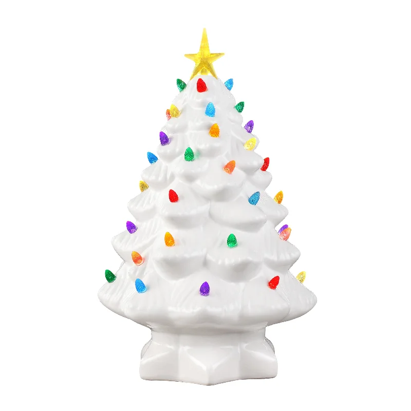 14 in. Nostalgic Ceramic Tree - White