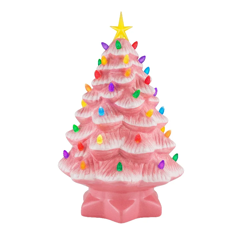 14 in. Nostalgic Ceramic Tree - Pink