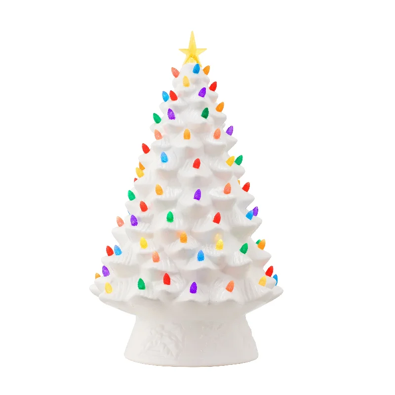 18 in. Nostalgic Ceramic Tree - White