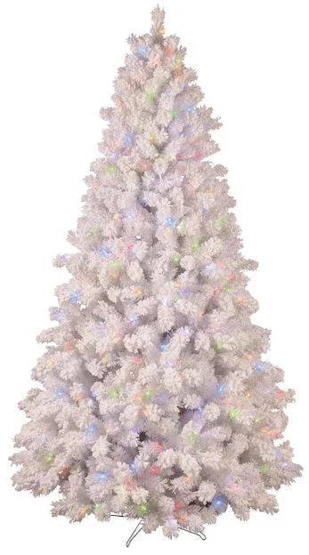 7.5' Snowy Devon Fir Pre-Lit Artificial Christmas Tree