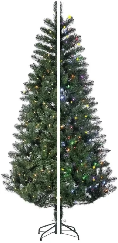 7.5' Pre-Lit Newark Pine Artificial Christmas Tree with Color-Changing LED Lights