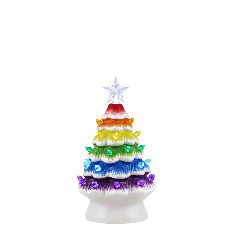 7 in. Nostalgic Ceramic Tree - Rainbow