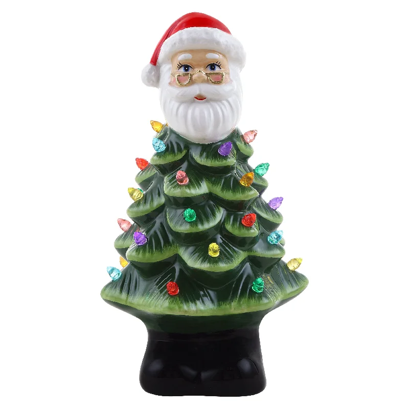 8 in. Nostalgic Ceramic Santa Tree