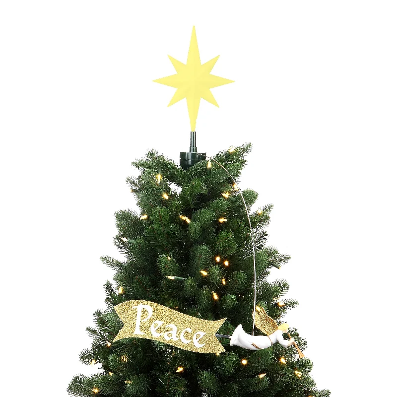 Animated Tree Topper with Banner - Angel