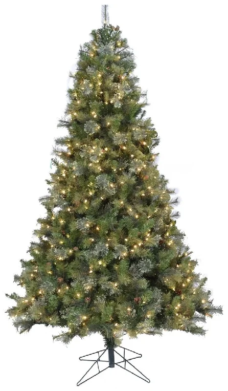 9' Rocky Mountain Narrow Profile Instant Lite Pole Pre-Lit Artificial Christmas Tree with Foot Tapper