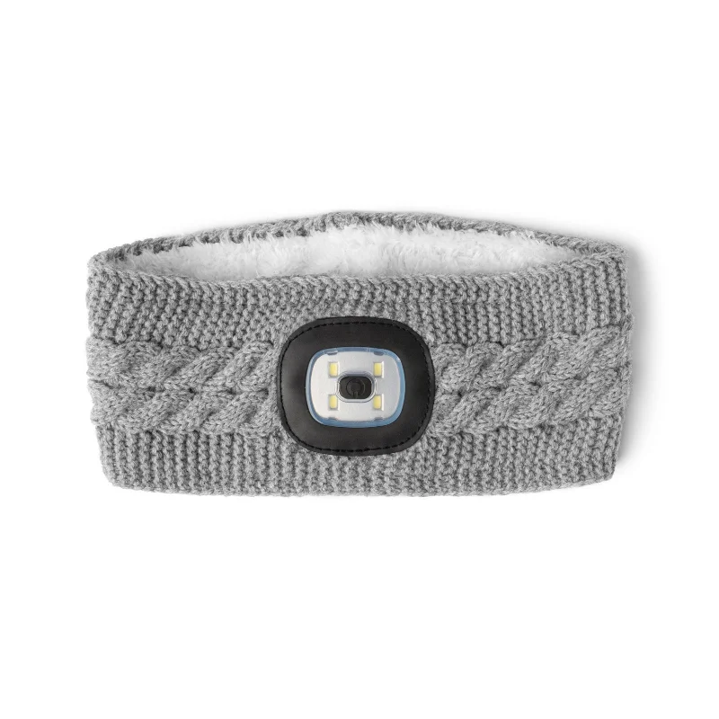 Night Scope™ Nova Rechargeable LED Light Knit Headwarmer - Gray