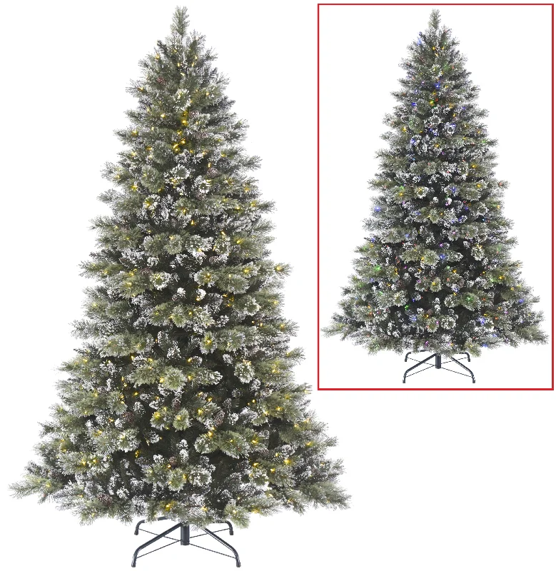 Crystal Elegance Pine Dual Color LED PowerConnect™ Pre-Lit Artificial Christmas Tree