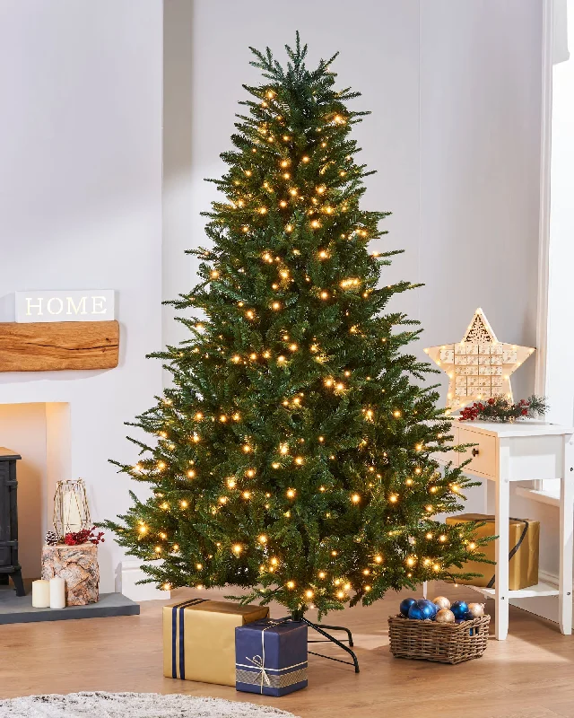 Pre-lit Grand Alaskan Fir Christmas Tree, 6 ft