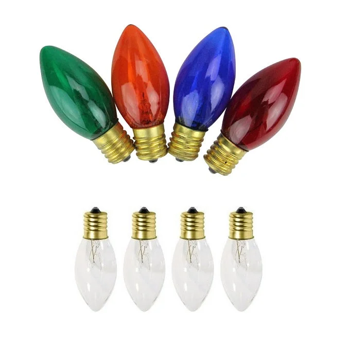 Replacement C9 Transparent Bulbs (4-pack)