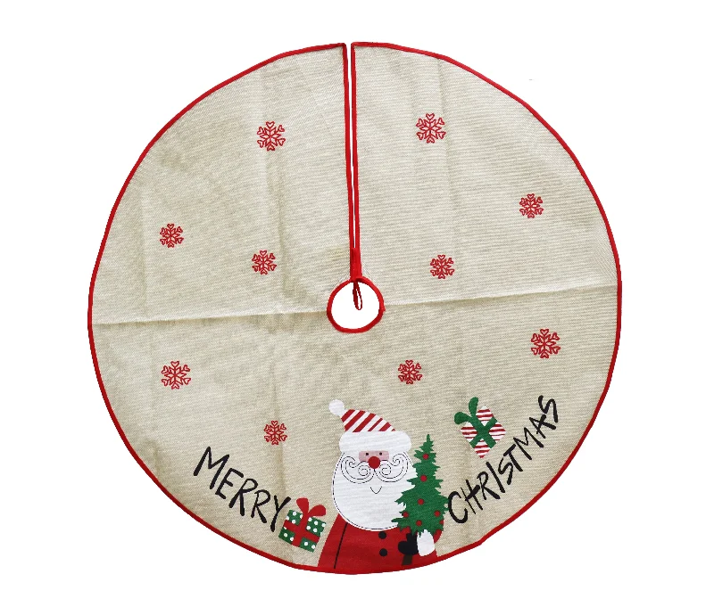 Santa Print Tree Skirt (100cm)