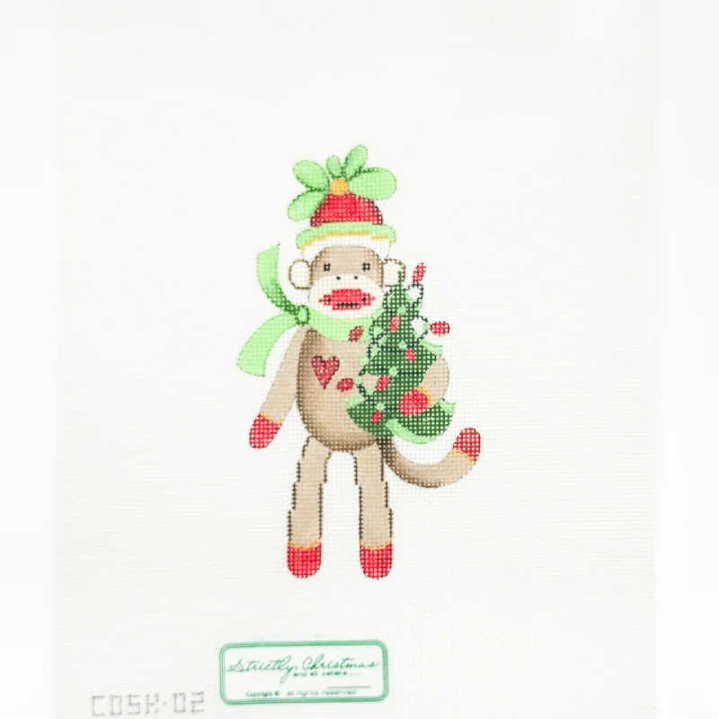 Sock Monkey with Tree