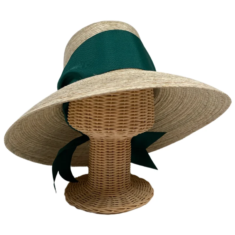 Wildflower Sun Hat - Masters Green Wide & Short Grosgrain Ribbon