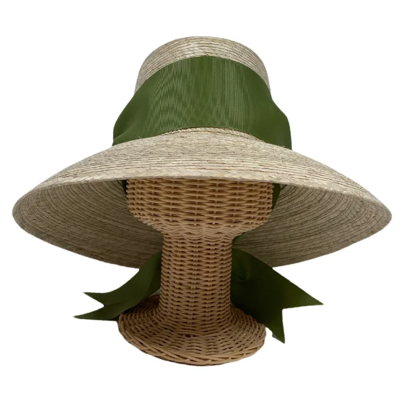 Wildflower Sun Hat - Olive Green Wide & Short Grosgrain Ribbon