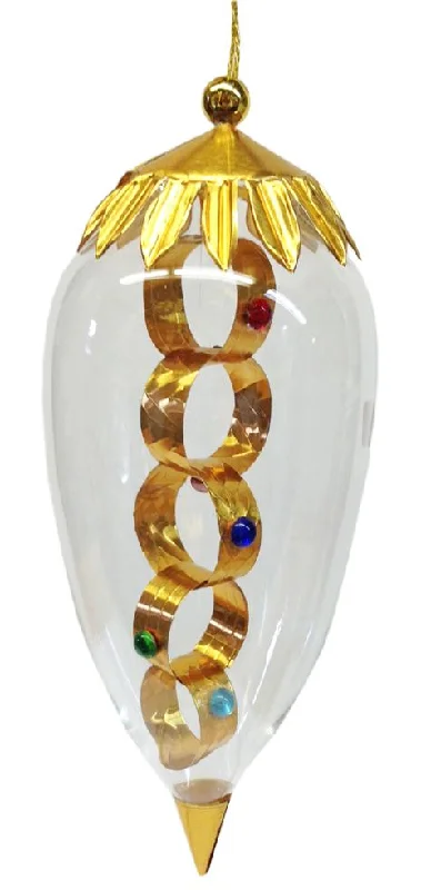 12 Days of Christmas by Resl Lenz, Five Gold Rings Foil Ornament