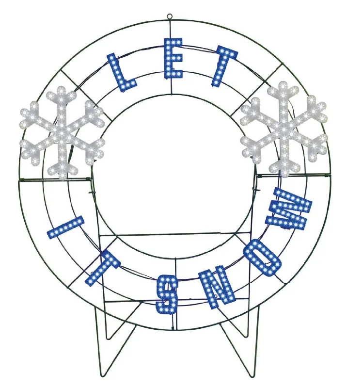 40" Let It Snow LED Yard Wreath