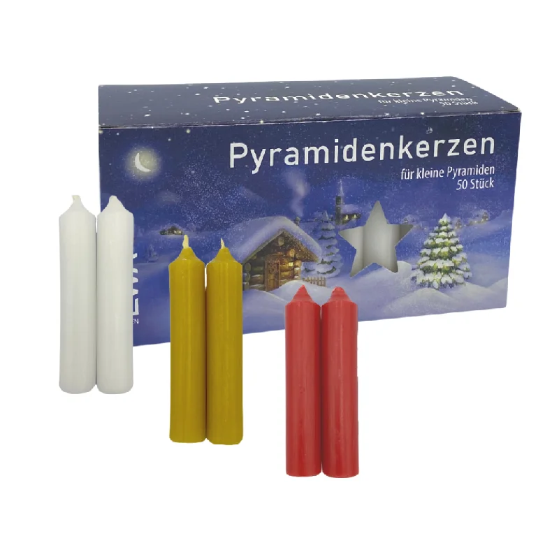 Pyramid Candle, 14mm, 50pack by EWA Kerzen