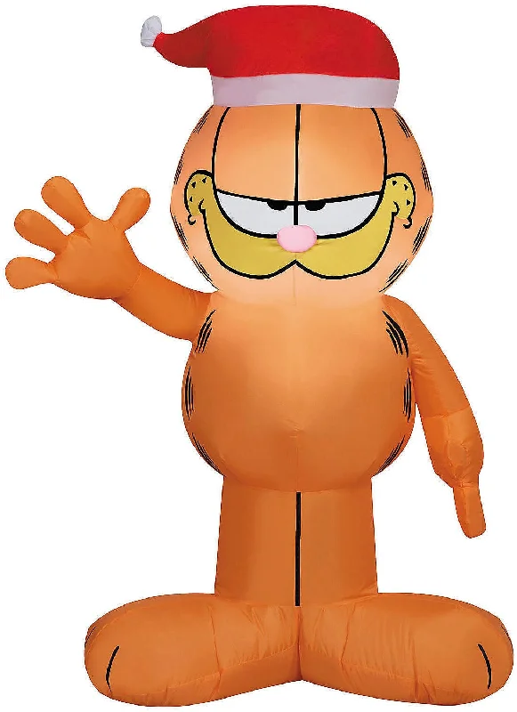 3.5' Airblown® Garfield with Santa Hat Christmas Inflatable