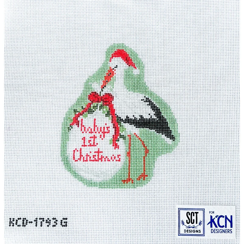 Baby’s First Christmas Green Stork