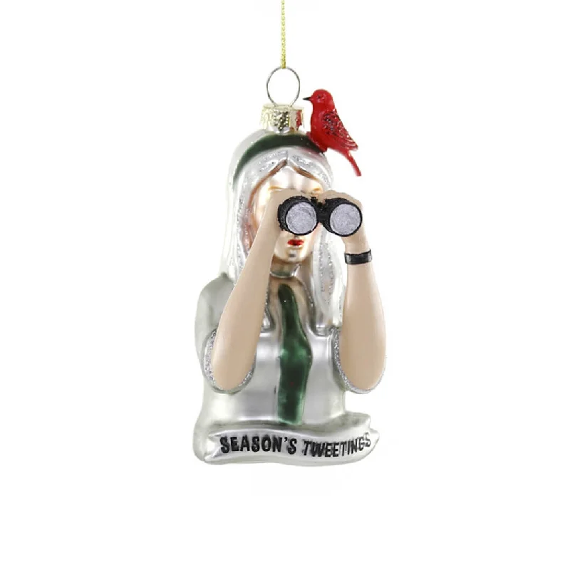 Bird Watchers Season's Tweeting Ornament 4.5"