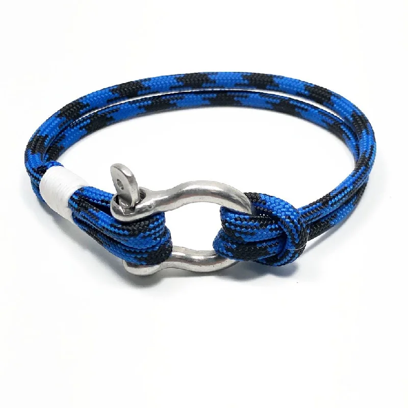 Black and Blue Nautical Shackle Bracelet 098