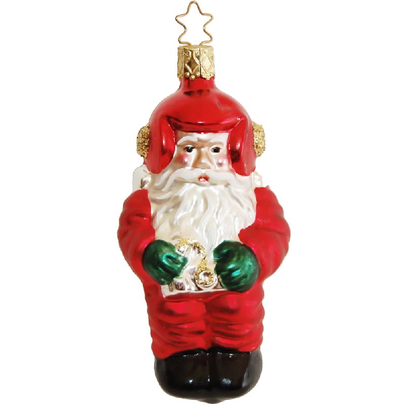 Blast Off Santa Ornament by Inge Glas of Germany