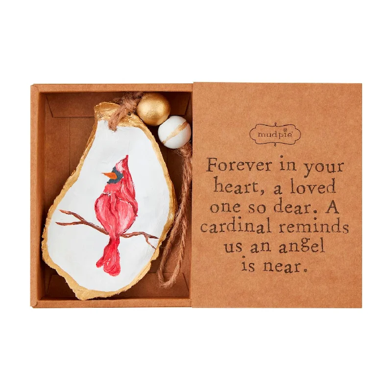 CARDINAL OYSTER ORNAMENT BY MUD PIE