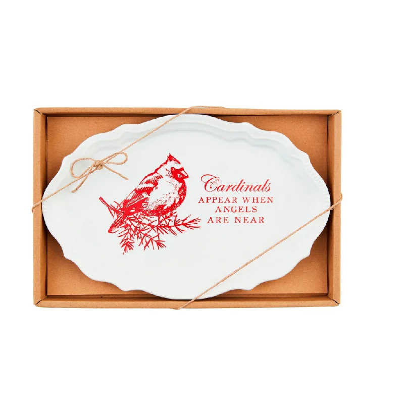 CARDINAL SENTIMENT TRAY BY MUD PIE