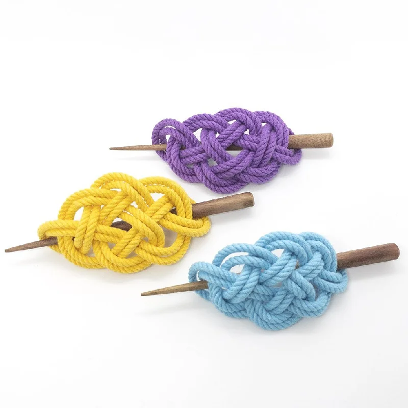 Celtic Weave Hair Stick Barrette in 17 Colors