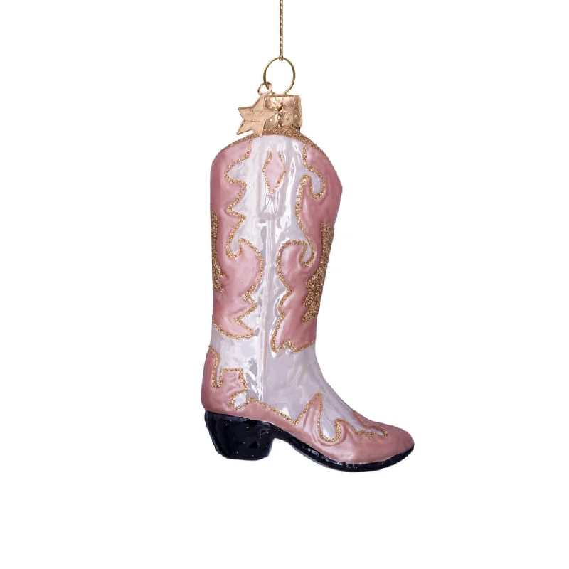 Champagne Opal Cowboy Boot Ornament