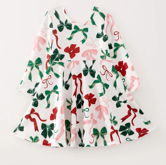 CHRISTMAS BOW DRESS