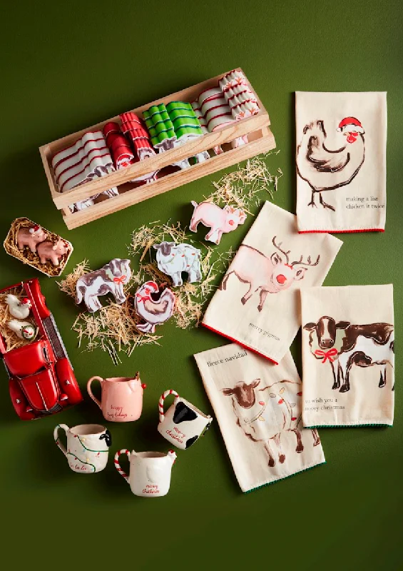 CHRISTMAS FARM ANIMAL SPONGES - BY MUD PIE