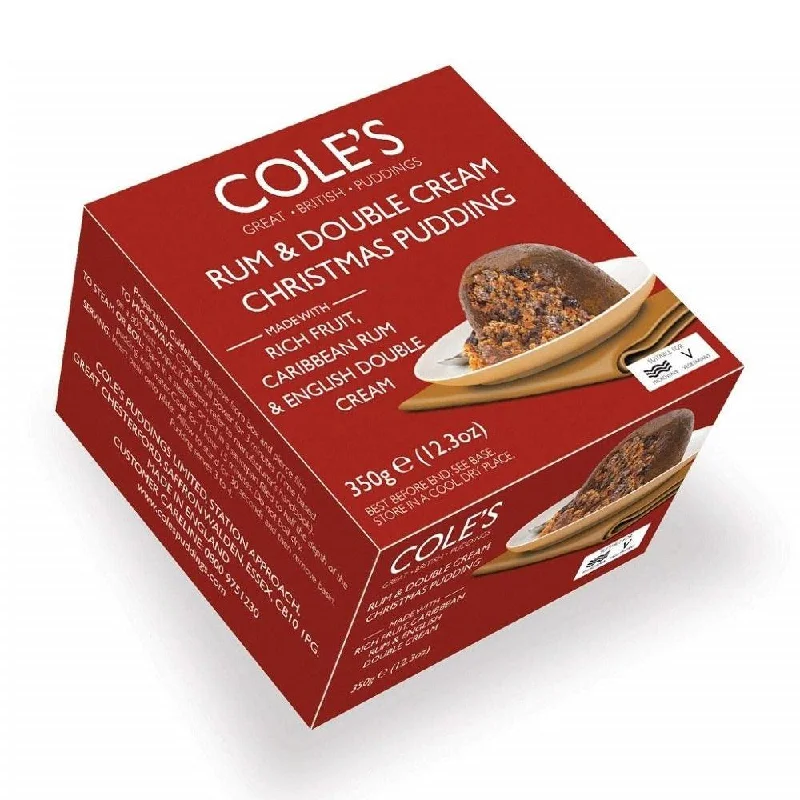 Coles Rum & Double Cream Christmas Pudding 350g