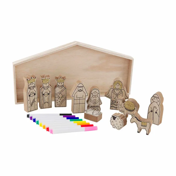 Color Yourself Nativity Set By Mud PIe