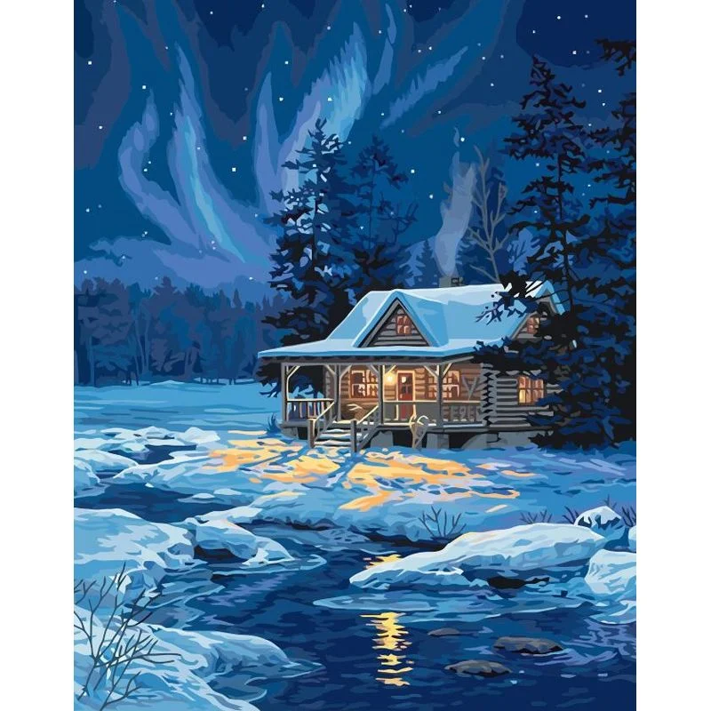 Paint By Number Cold Starry Night