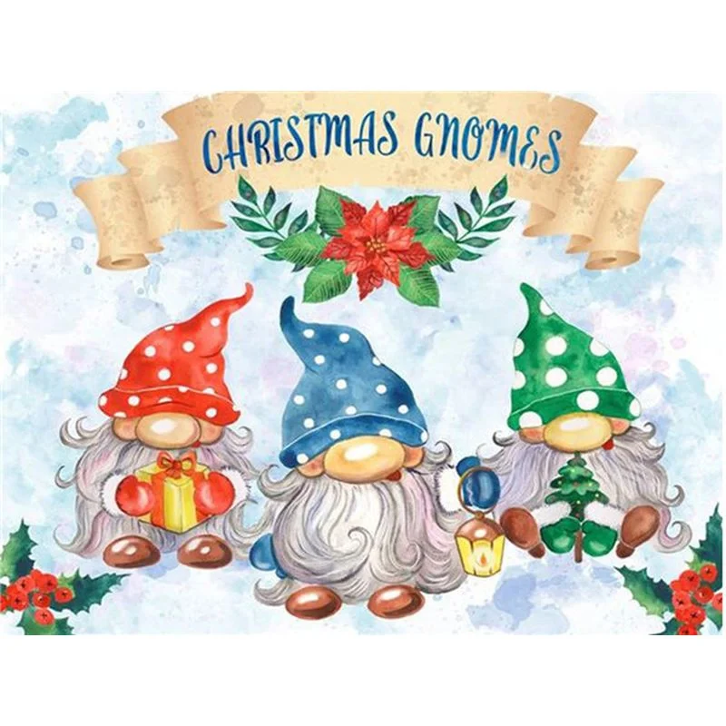 Paint By Number Kit  Santa Clause Gnome