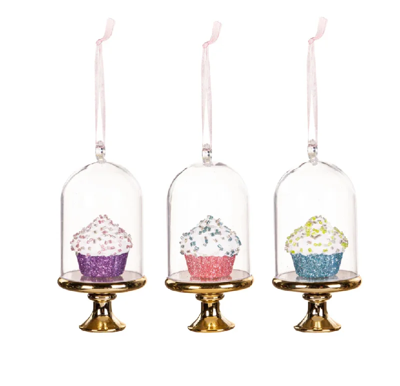 Cupcake on Dessert Stand Ornaments