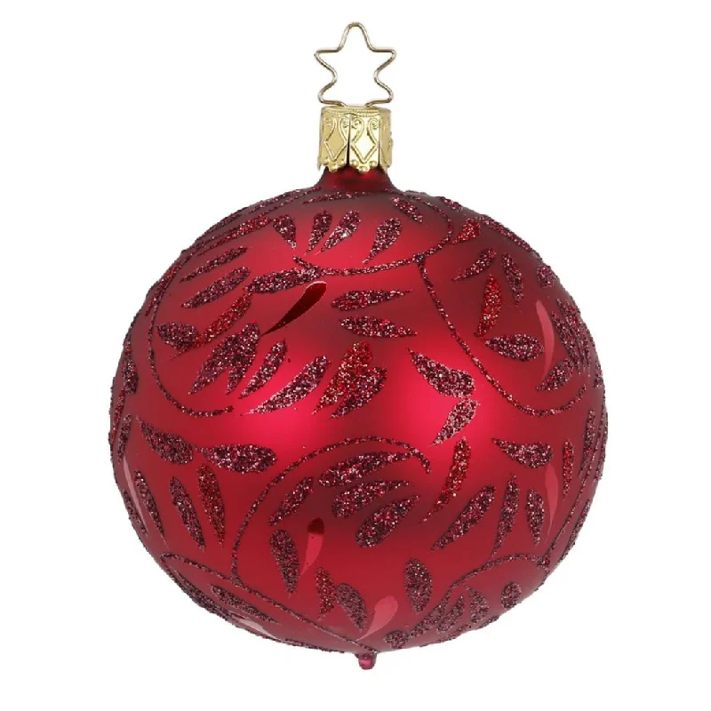 Delights Ball, dark red, 10cm by Inge Glas of Germany