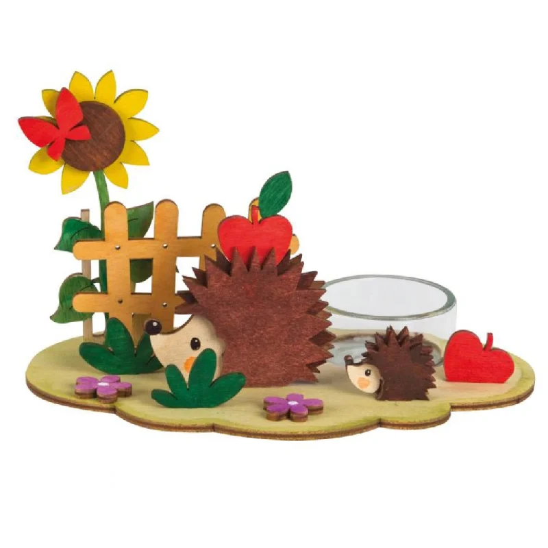 DIY Kit, "Autumn" Hedgehog Tea Light Holder by Kuhnert GmbH