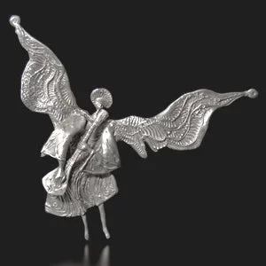 3D Angel with Lute