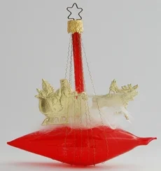 Dresden Santa on Zeppelin with Tinsel Wire by Inge Glas in Neustadt bei Coburg