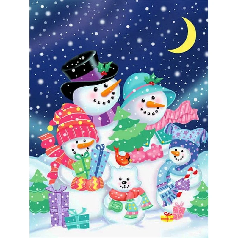 Paint By Number Frosty the Snowman With Kids