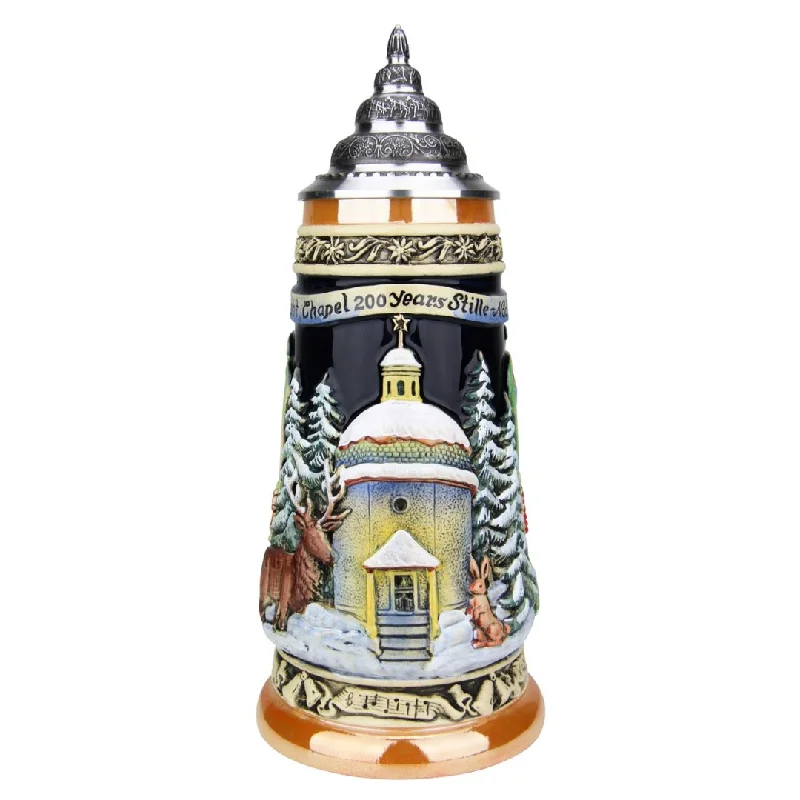 Silent Night Chapel Stein with Built-In Music Box by King Werk GmbH and Co