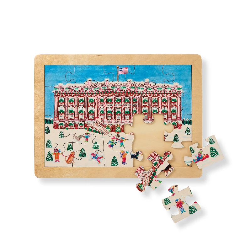 Gingerbread White House Wooden Puzzle