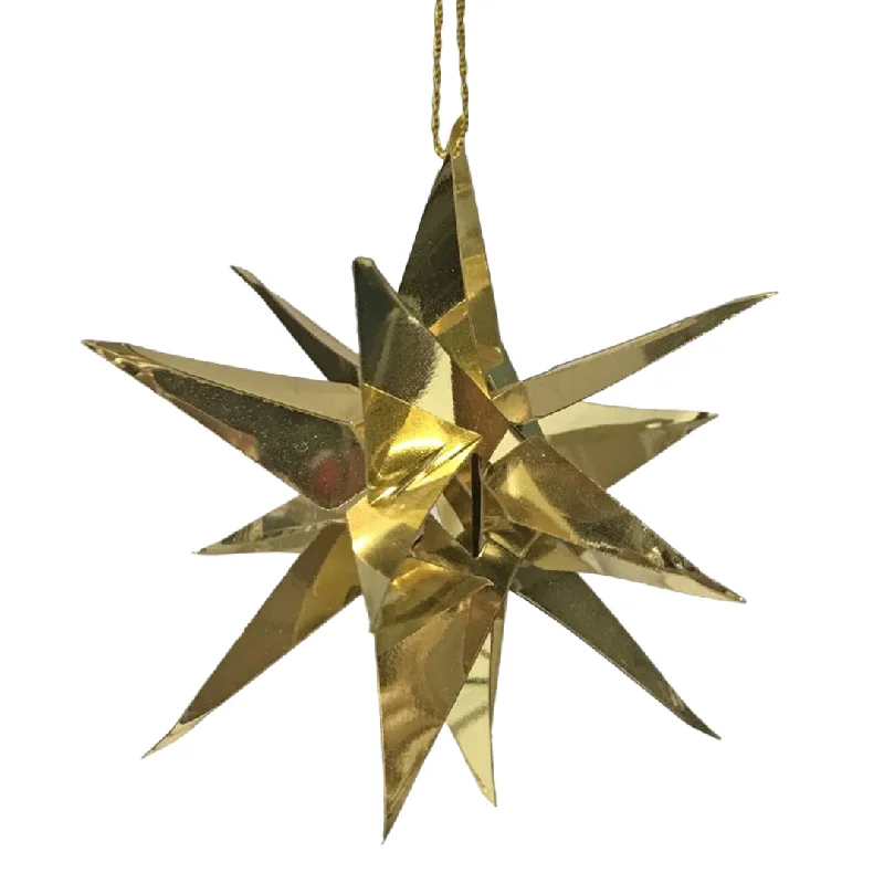 Foil Star Ornament, gold by Resl Lenz