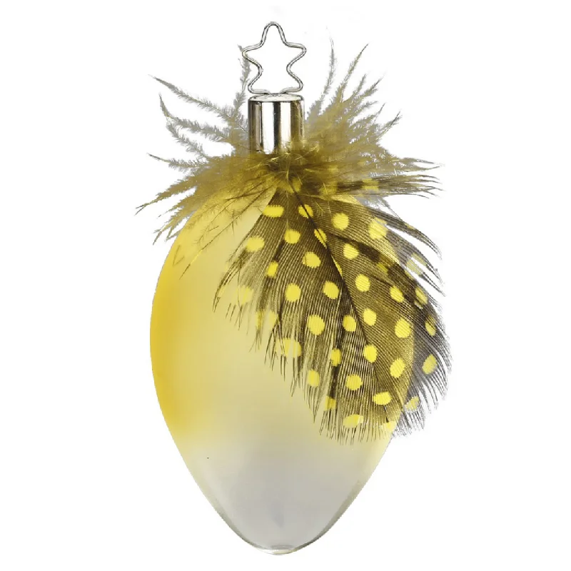 Weightless Egg Ornament, gold by Inge Glas of Germany