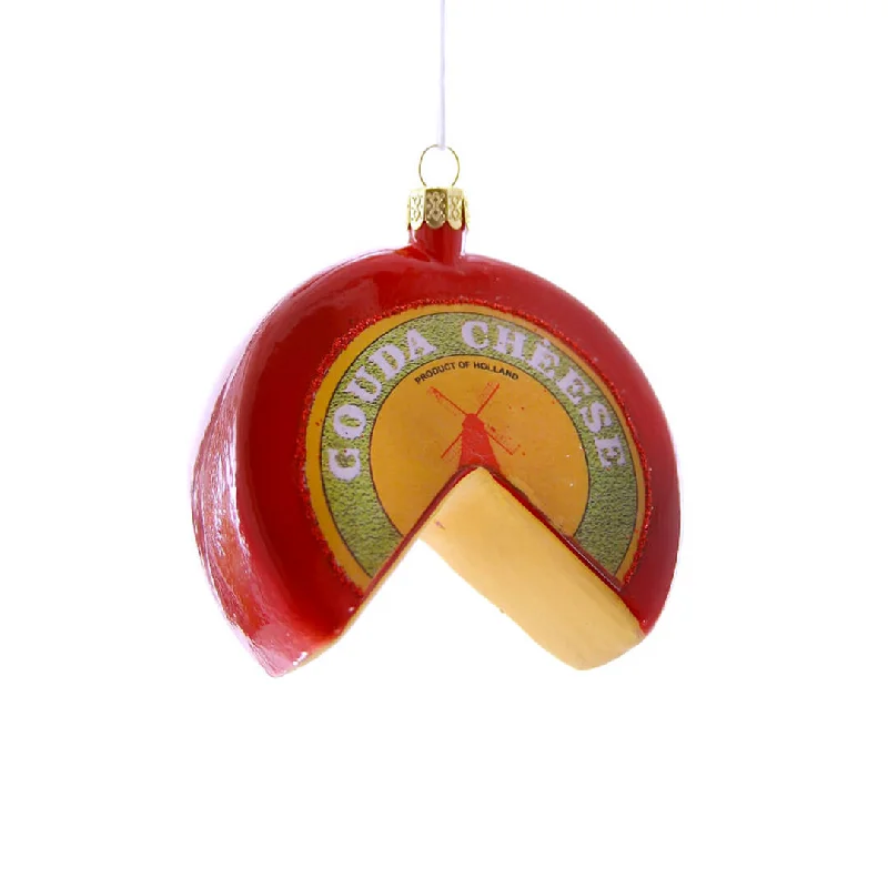 Gouda Cheese Wheel Ornament 3.25"